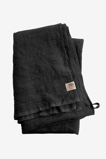 Lovely Linen Strandhåndkle Lovely i vasket lin Grå Lovely Linen Strandhåndkle Lovely i vasket lin Grå