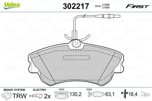 Bremseklosser VALEO 302217