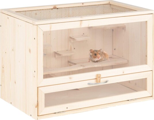 Northix Hamsterbur I Tre Med Nettinglokk Og Multistiger