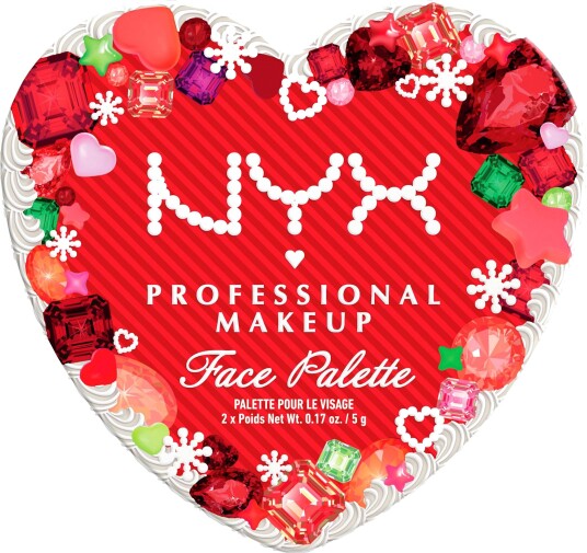 NYX PROFESSIONAL MAKEUP Bling The Halls Face Palette 02 Pink gem & Qua