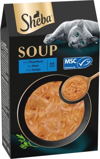 Sheba Våtfôr Sparepakke Classic Soup Porsjonsposer Tunfisk 80 X 40 G