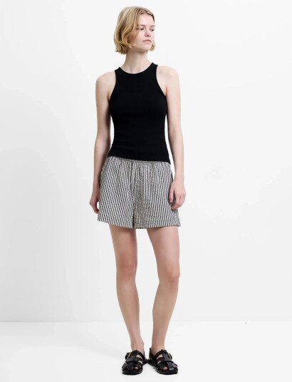 French Connection Lia Stripes Short Cream M