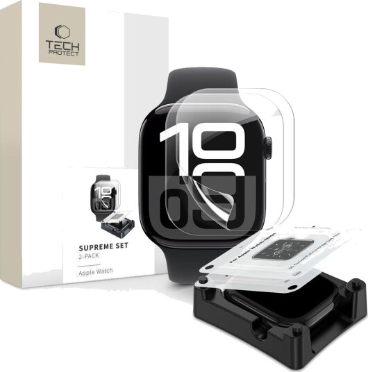 Tech-Protect Supreme Hydrogel Skjermbeskytter 2-pakke for Apple Watch 10 (42 mm) - Gjennomsiktig Tech-Protect Supreme Hydrogel Skjermbeskytter 2-pakke for Apple Watch 10 (42 mm) - Gjennomsiktig
