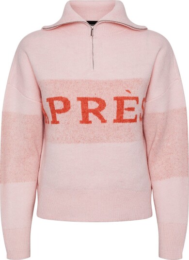 Pieces Pcjordan Ls Half Zip Knit Bc - ROSE SHADOW - M
