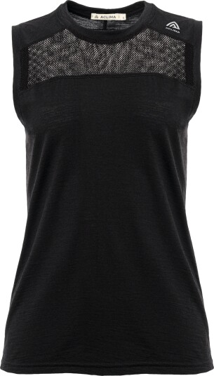Aclima Women"s LightWool Sports Singlet Jet Black XS