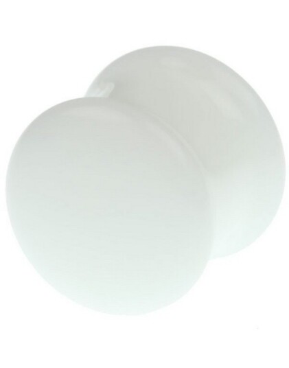 Utgått Hvit Pyrex Piercing Plugg Strl 2 mm