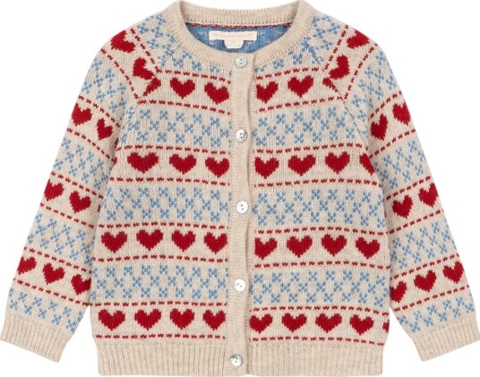 Konges Sløjd Cardigan   Ull/Polamid   Under   Heart   Konges Sløjd   5 år (110)   Cardigan   Beige