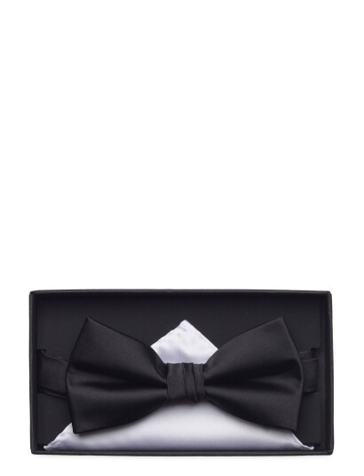 Lindbergh Black Polyester Bow Tie - Black - ONE SIZE Lindbergh Black Polyester Bow Tie - Black - ONE SIZE
