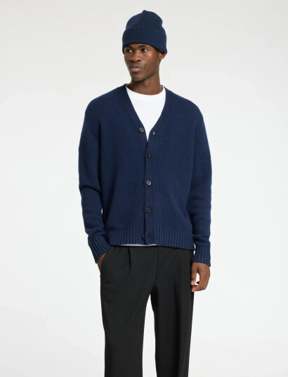 Selected Slhcody Ls Knit Relaxed Cardigan Noos - Navy - M