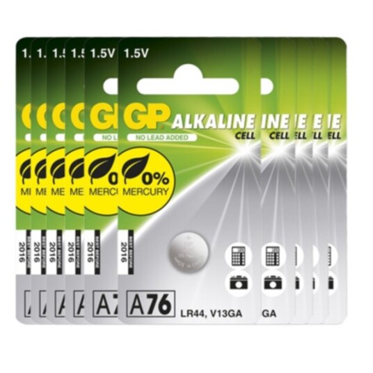 GP 76A-C1 / LR44 / LR1154 / AG13 (10-pakk)
