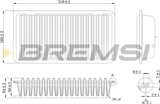 Luftfilter BREMSI FA1110 Luftfilter BREMSI FA1110