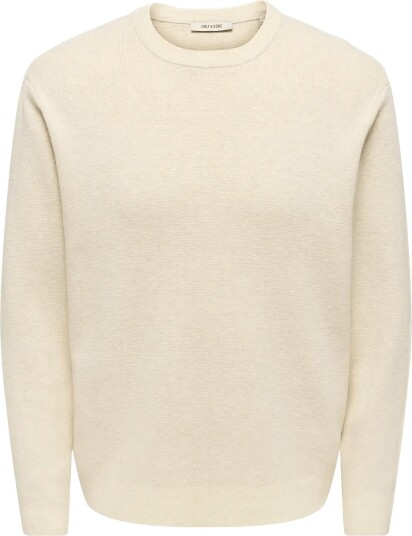 ONLY & SONS Onsting Rlx Crew Neck Knit Noos GARDENIA XXL ONLY & SONS Onsting Rlx Crew Neck Knit Noos GARDENIA XXL
