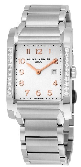 Baume & Mercier Dameklokke MOA10023 Hampton Sølvfarget/Stål