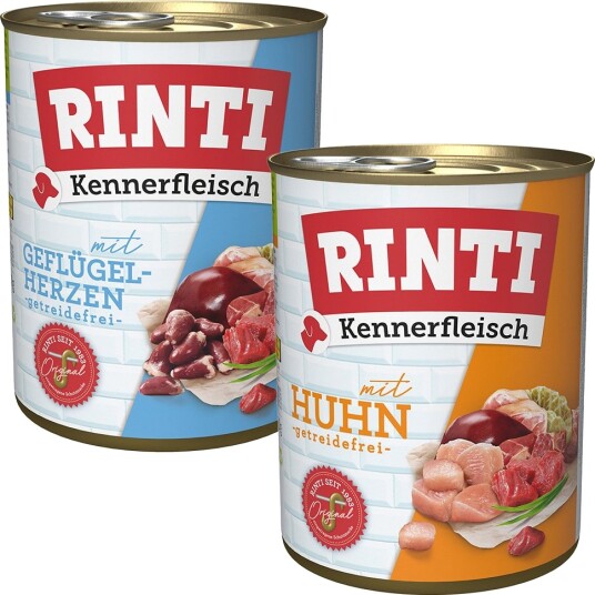 Rinti Våtfôr Kennerfleisch Mix Fjærkre 2 Sorter 24 X 800 G Rinti Våtfôr Kennerfleisch Mix Fjærkre 2 Sorter 24 X 800 G