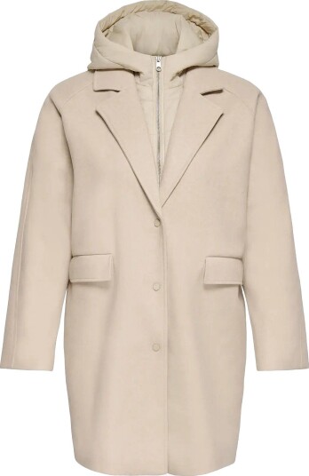 ONLY Carmakoma Carbloom Hood Coat Otw SIMPLY TAUPE 46