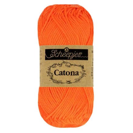 Scheepjes Catona Garn 603 Neonoransje - 25g Scheepjes Catona Garn 603 Neonoransje - 25g