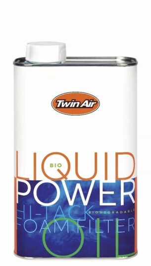 TWIN AIR Bio Liquid Power Foam biologisk nedbrytbar luftfilterolje - 1 l beholder 10 mm TWIN AIR Bio Liquid Power Foam biologisk nedbrytbar luftfilterolje - 1 l beholder 10 mm