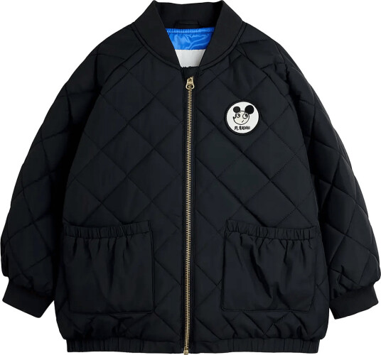 Mini Rodini Ritzratz Patch Quilted Puffer Black 140/146