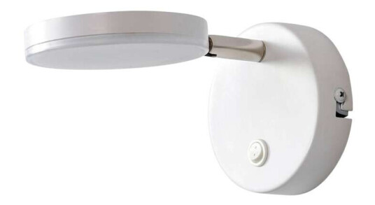 Lindby Milow hvit LED-vegglampe med bryter