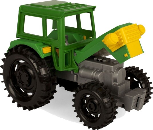 Wader Color Cars Leketraktor Med Hestehenger Og Hestefigur Fra 12 Måneder Grønn/Gul