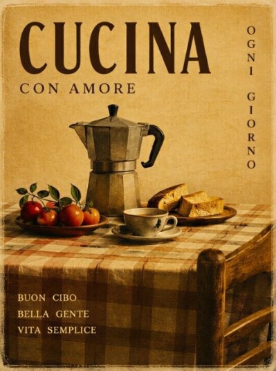 Plakat Cucina Con Amore