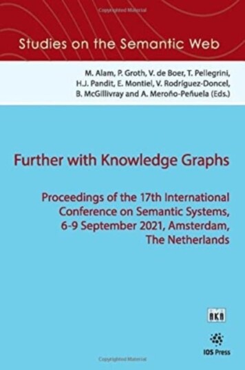 Further with Knowledge Graphs Further with Knowledge Graphs