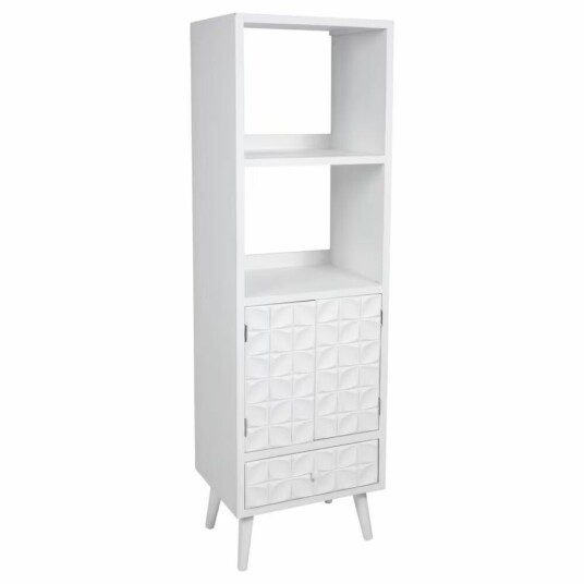 Bokhylla Vit Granträ Trä MDF 42 x 168 x 50 cm