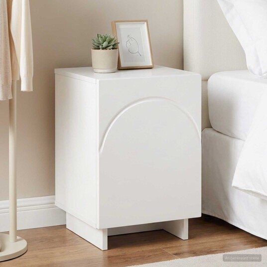 vidaXL Nattbordskap Hvit 33,5 x 34,5 x 50 cm Konstruert tre