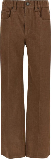 Brunello Cucinelli Dame Jeans Brun S,