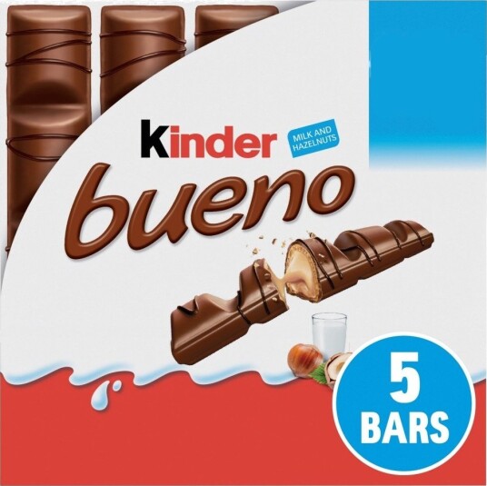 5-Pack Kinder Bueno Sjokolade 107,5 gram