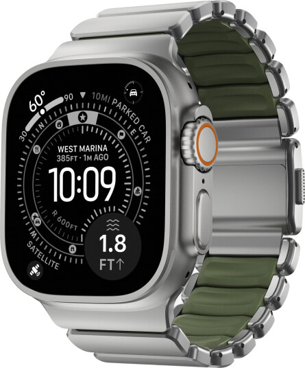 Nomad 49/46 mm Stratos Band Reim Natural Titanium/Forest