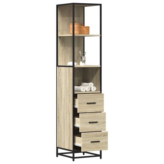 Vidaxl Baderomsskap sonoma eik 35x37,5x166 cm konstruert tre 849245