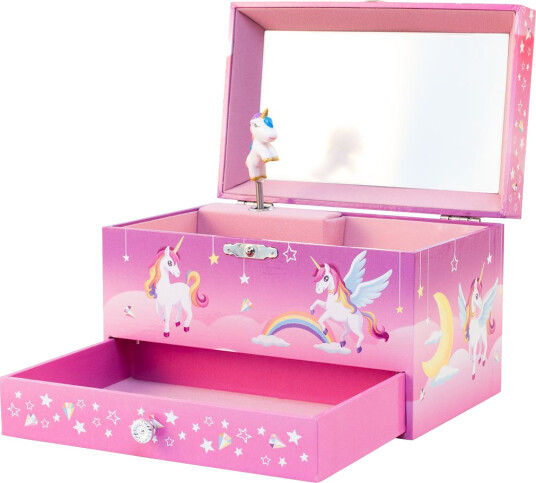 Magni Jewellery box with music Unicorn large pink