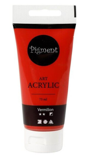Creativ Company Pigment Art Acrylic Paint Vermilion 75ml