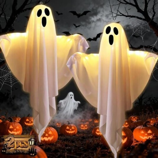 Halloween Hengende Dekorasjoner med LED-lys 50 x 40 cm 2 stk