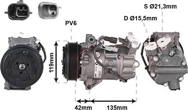 AC-kompressor VAN WEZEL 4301K724