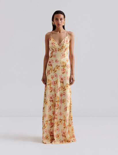 Malina Cornelia Slip Maxi Dress - Yellow - 40 Malina Cornelia Slip Maxi Dress - Yellow - 40