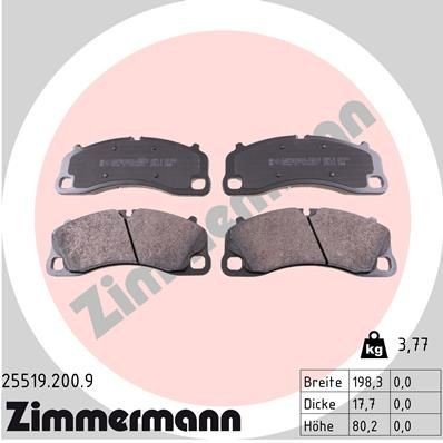 Bremseklosser ZIMMERMANN 25519.200.9