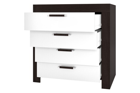 Kommode Cezar 100X42X106 Cm Grå/Hvit Kommode Cezar 100X42X106 Cm Grå/Hvit