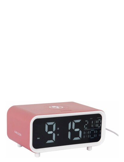Karlsson Alarm Clock Chunky Led w. Phone Charger Pink