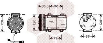 AC-kompressor VAN WEZEL 1800K276 AC-kompressor VAN WEZEL 1800K276