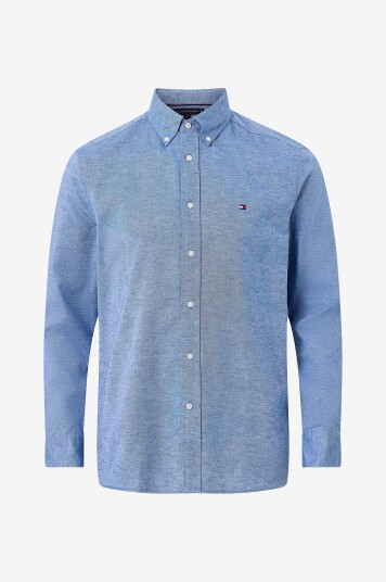Tommy Hilfiger   Skjorte Brushed Linen Twill RF Shirt   Blå