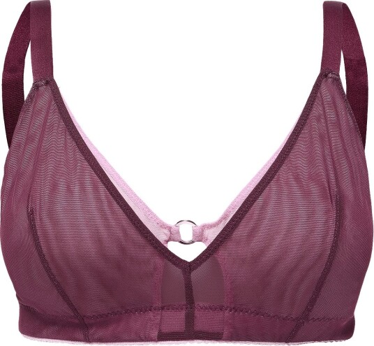 Understatement Underwear Mesh Double Triangle Bralette+   CHERRY   3XL