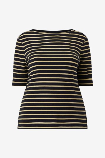 Lauren Ralph Lauren Curve Topp Rfnd Strtch 1x1 Rib knit Svart Lauren Ralph Lauren Curve Topp Rfnd Strtch 1x1 Rib knit Svart