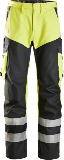 Snickers Workwear 6365 ProtecWork Arbeidsbukse varsel, gul/marineblå D116, Klær