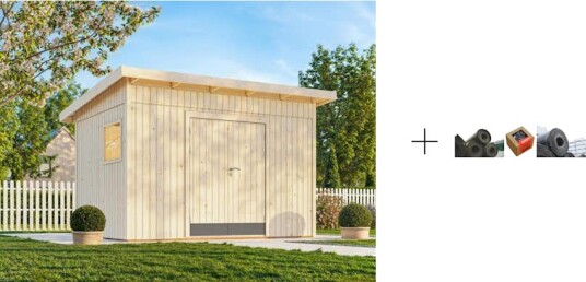 Lagerbod Palmako Stig 8,4 m2 inv. 8,2 m2 Ubehandlet med Papp Spiker og SBS Takbelegg
