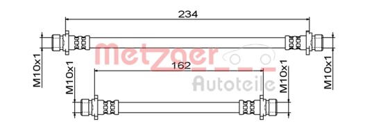 Bremseslange METZGER 4111861