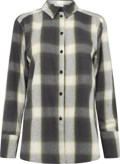 FREE/QUENT Fqerino Shirt   DARK GREY MEL W CALLISTE GREEN   XL