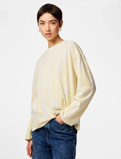 Pieces Pcsadie Ls Top Jrs Noos   Yellow   S