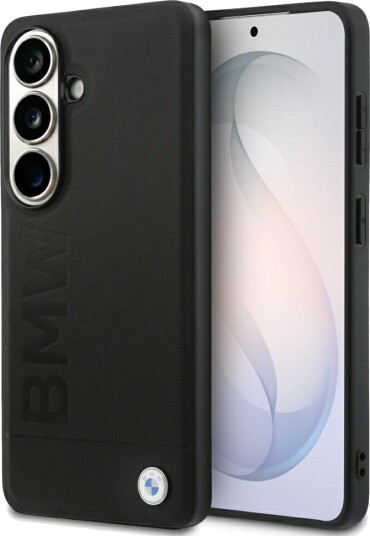 BMW Leather Hot Stamp MagSafe Case for Samsung Galaxy S26 Plus Black